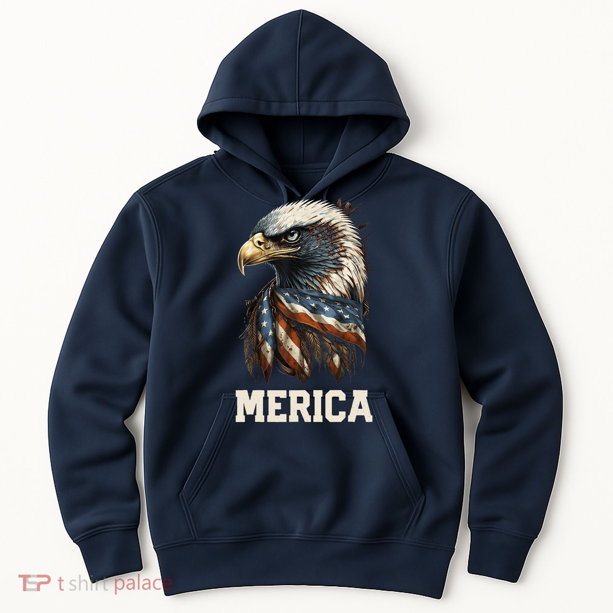 Merica Eagle Mullet 4th of July Wo American Flag USA Hoodie