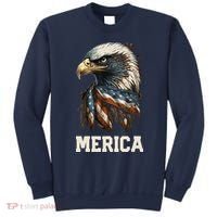 Merica Eagle Mullet 4th of July Wo American Flag USA Sweatshirt thumb 0