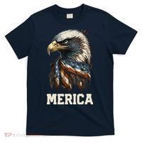 Merica Eagle Mullet 4th of July Wo American Flag USA T-Shirt thumb 0