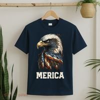 Merica Eagle Mullet 4th of July Wo American Flag USA T-Shirt thumb 2