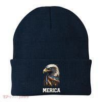 Merica Eagle Mullet 4th of July Wo American Flag USA Beanie thumb 0