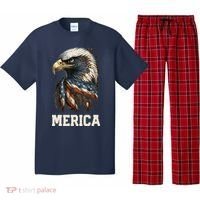 Merica Eagle Mullet 4th of July Wo American Flag USA Pajama Set thumb 0