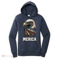 Merica Eagle Mullet 4th of July Wo American Flag USA Women's Hoodie thumb 0