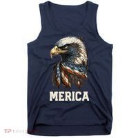 Merica Eagle Mullet 4th of July Wo American Flag USA Tank Top thumb 0