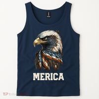 Merica Eagle Mullet 4th of July Wo American Flag USA Tank Top thumb 2