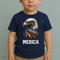 Merica Eagle Mullet 4th of July Wo American Flag USA Toddler T-Shirt thumb 2