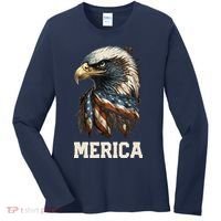 Merica Eagle Mullet 4th of July Wo American Flag USA Women's Long Sleeve Shirt thumb 0