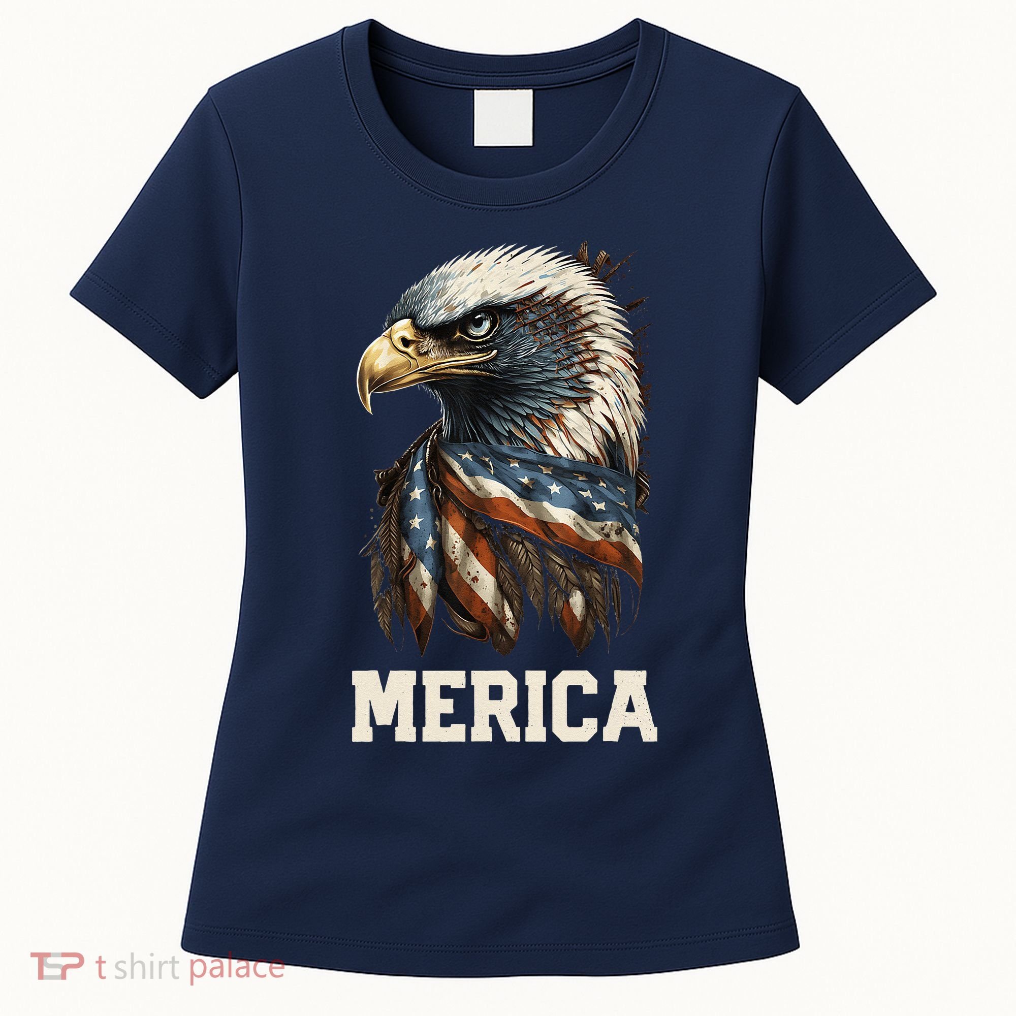 Merica Eagle Mullet 4th of July Wo American Flag USA Women's T-Shirt