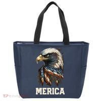 Merica Eagle Mullet 4th of July Wo American Flag USA Tote Bag thumb 0