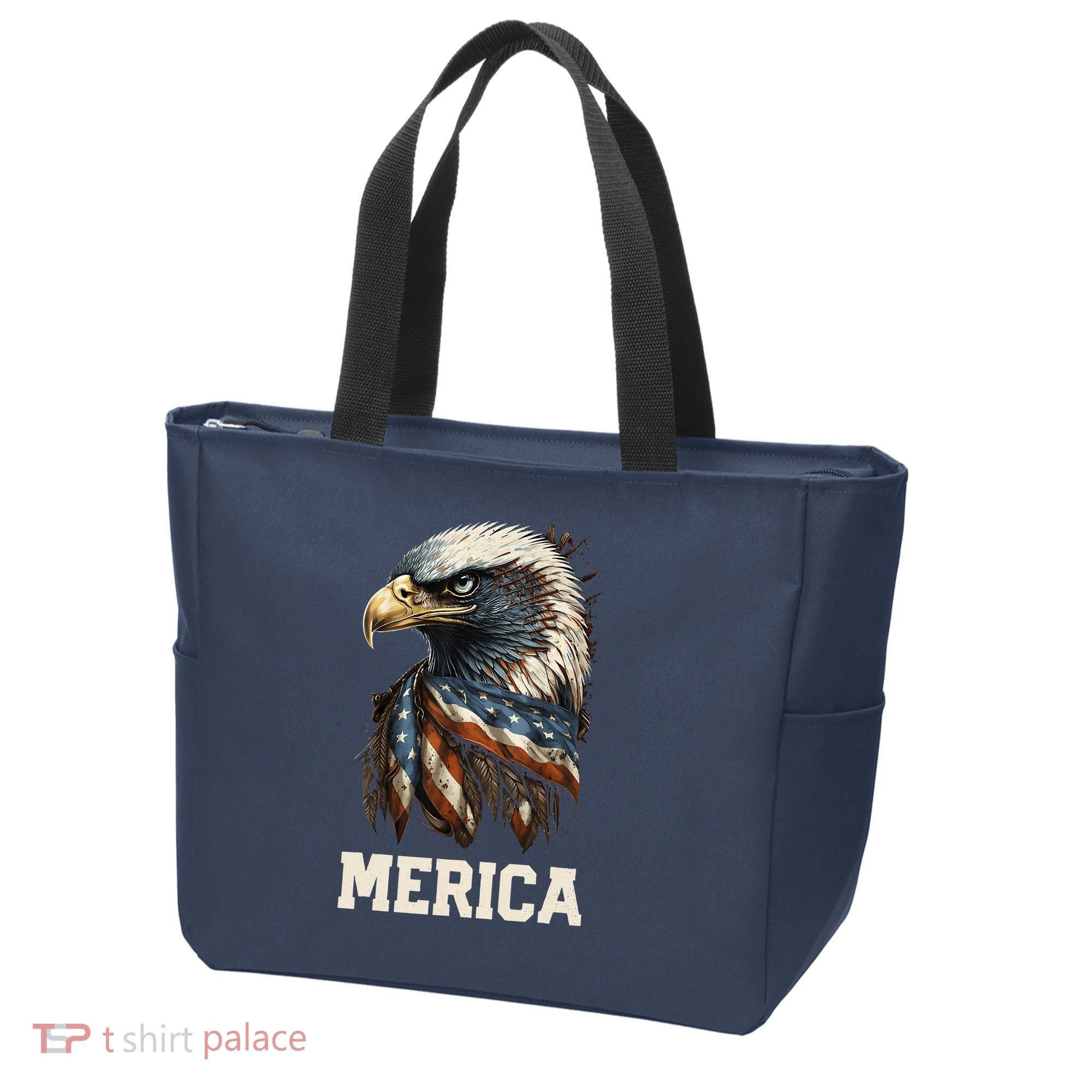Merica Eagle Mullet 4th of July Wo American Flag USA Tote Bag