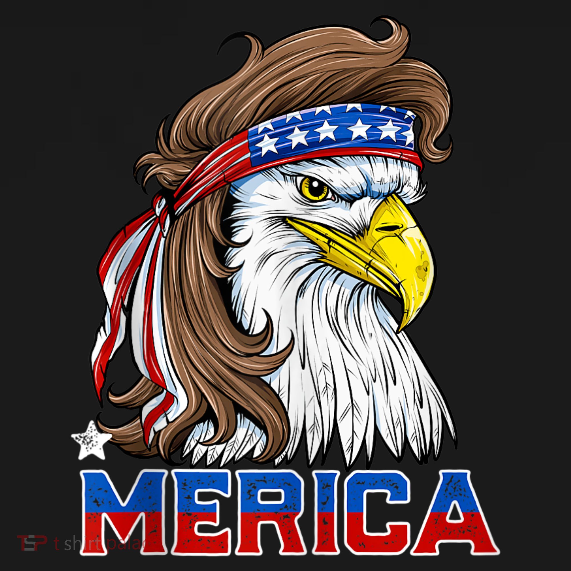Merica Eagle Mullet 4th Of July Men Women American Flag USA Women's Hoodie