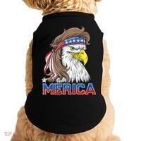Merica Eagle Mullet 4th Of July American Flag Usa Doggie Tank thumb 0
