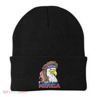 Merica Eagle Mullet 4th Of July American Flag Usa Beanie thumb 0