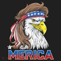Merica Eagle Mullet 4th Of July American Flag Usa Beanie thumb 2