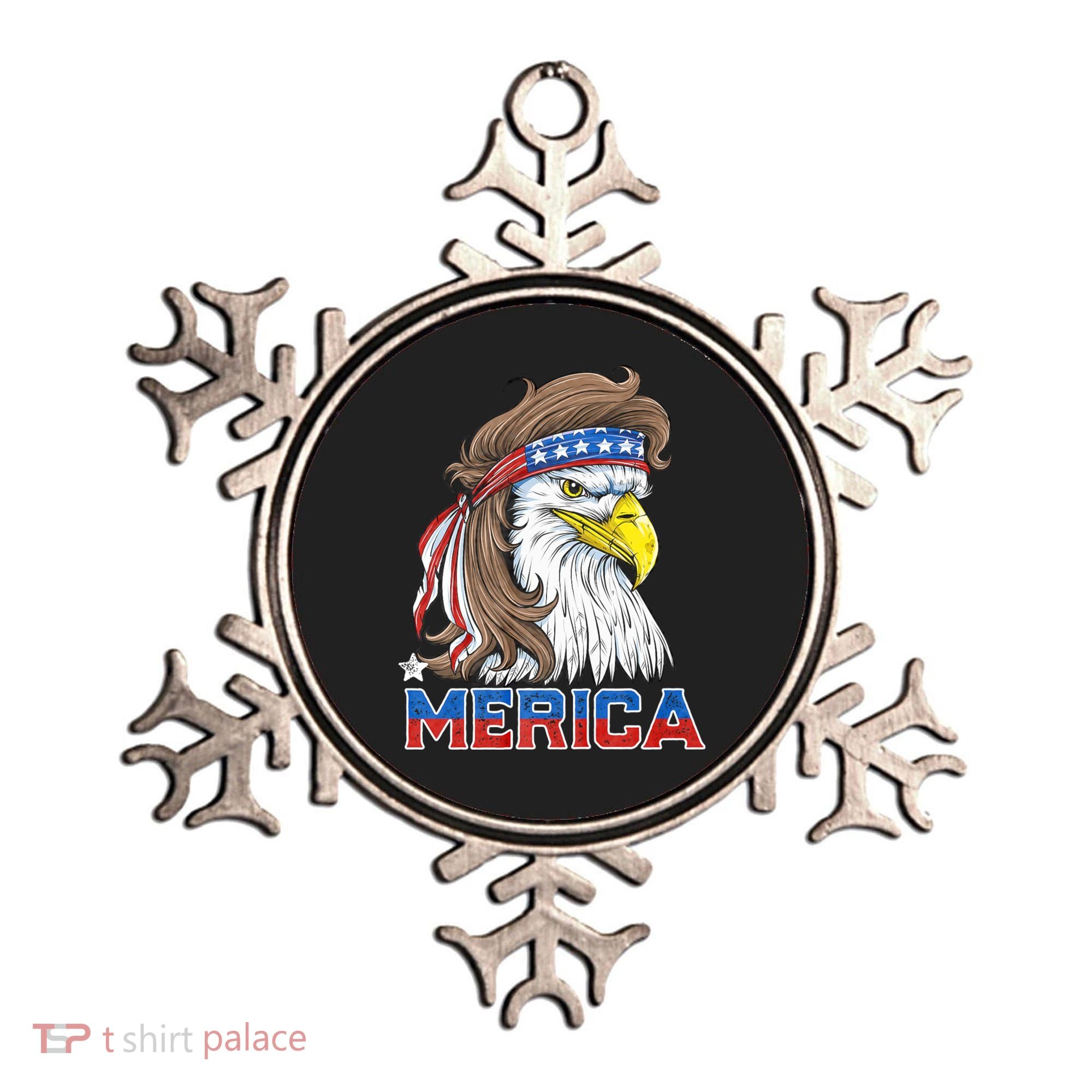 Merica Eagle Mullet 4th Of July American Flag Usa Ornament