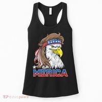 Merica Eagle Mullet 4th Of July American Flag Usa Women's Tank Top thumb 0