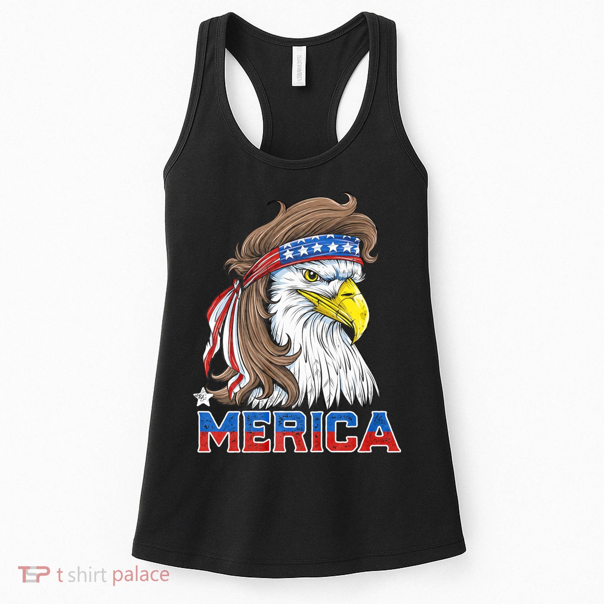 Merica Eagle Mullet 4th Of July American Flag Usa Women's Tank Top