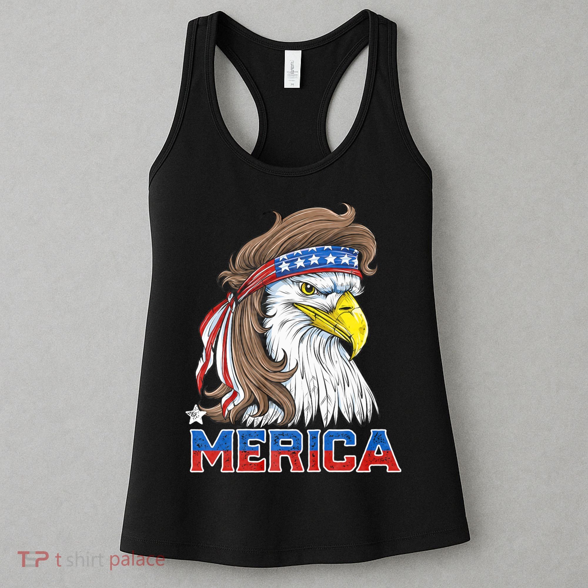 Merica Eagle Mullet 4th Of July American Flag Usa Women's Tank Top