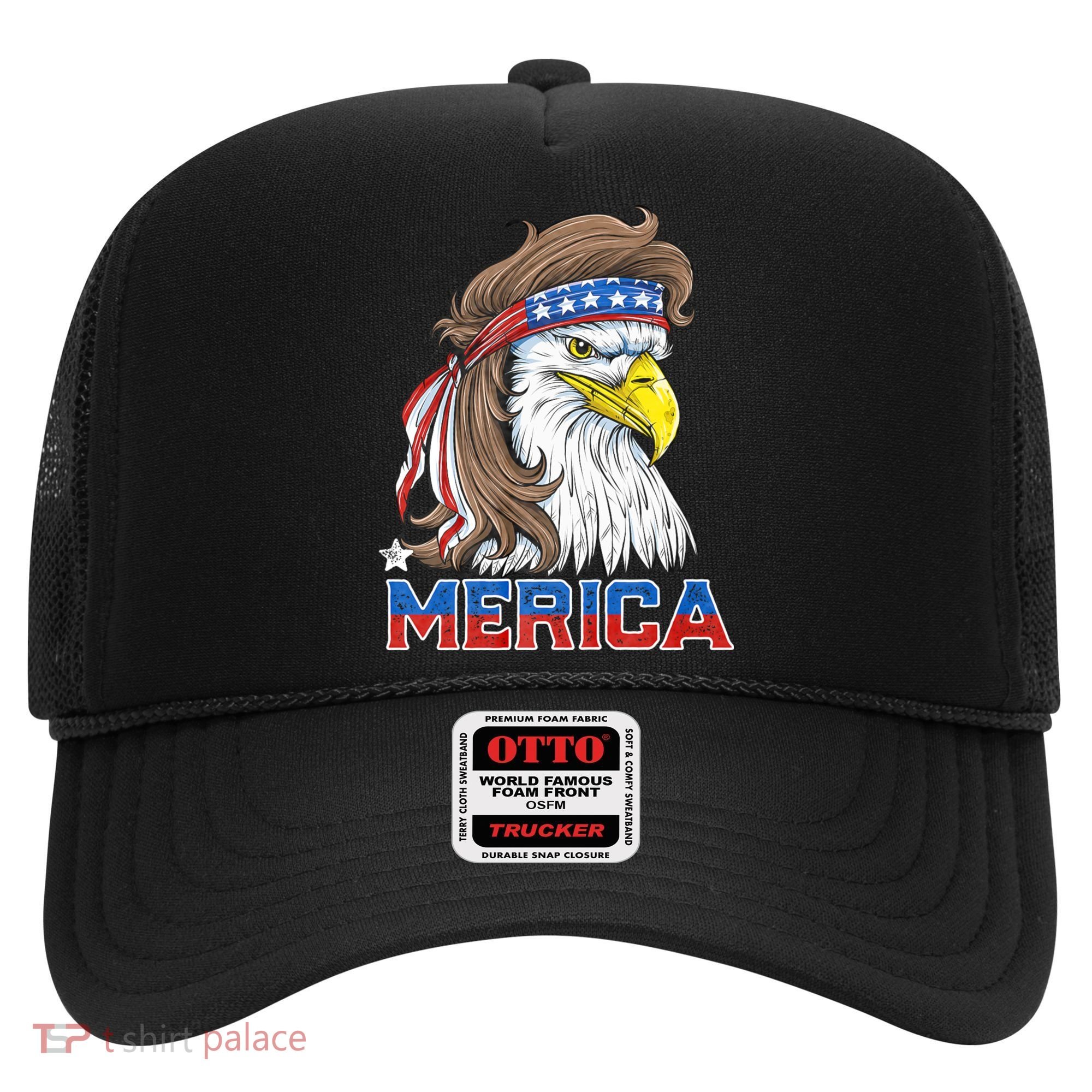 Merica Eagle Mullet 4th Of July American Flag Usa Hat