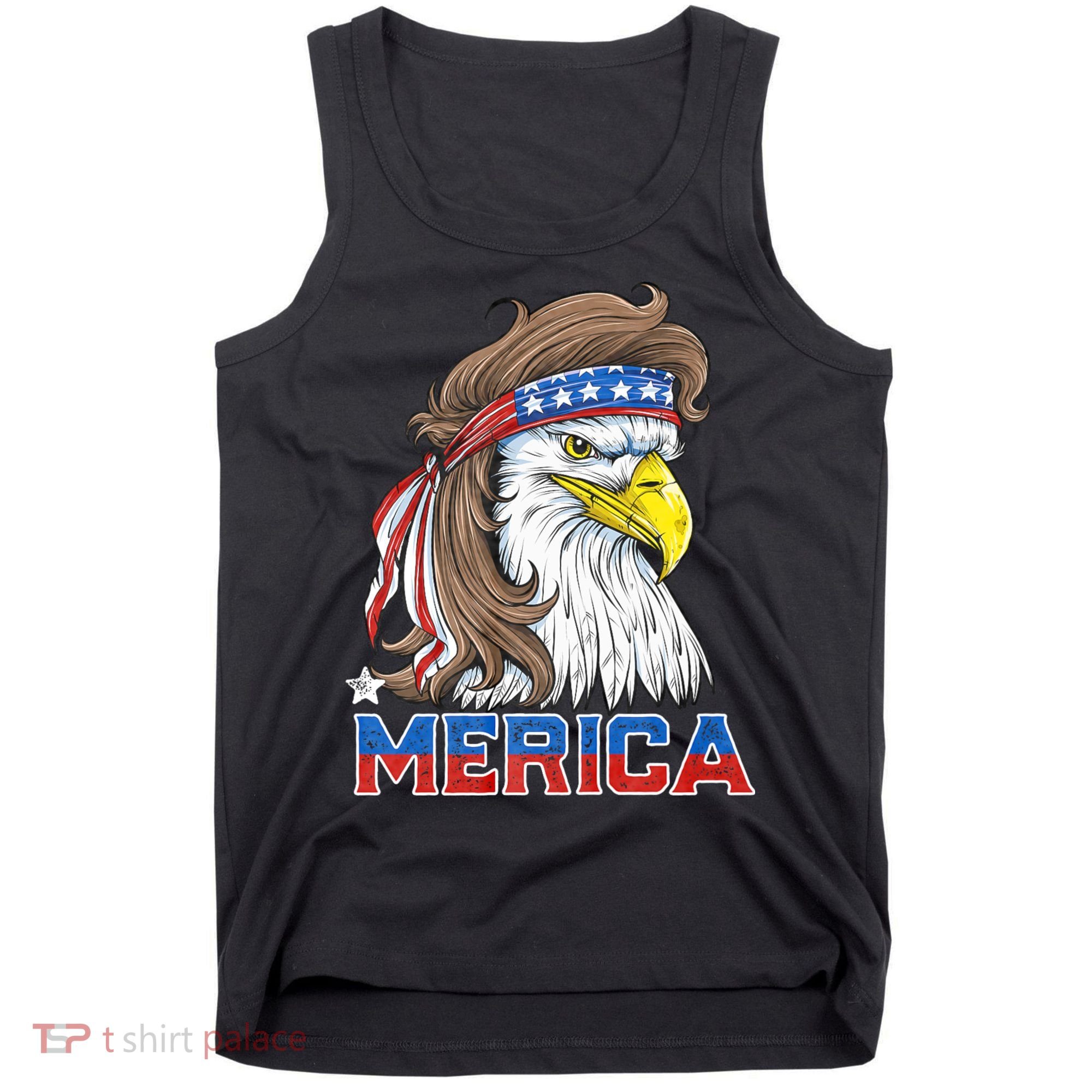 Merica Eagle Mullet 4th Of July American Flag Usa Tank Top