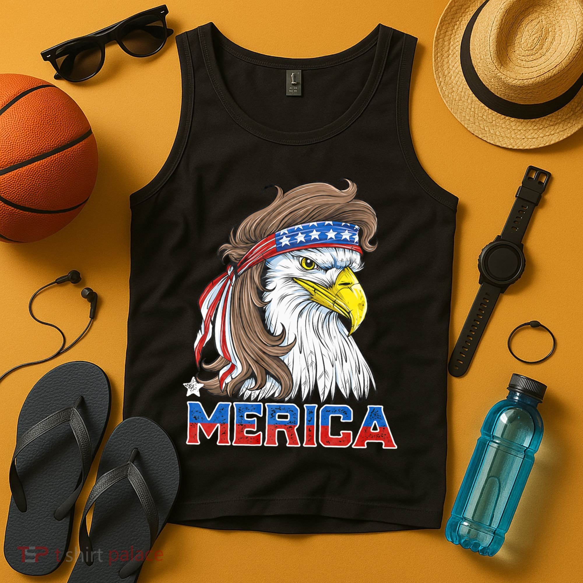 Merica Eagle Mullet 4th Of July American Flag Usa Tank Top