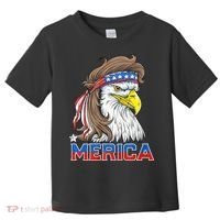 Merica Eagle Mullet 4th Of July American Flag Usa Toddler T-Shirt thumb 0