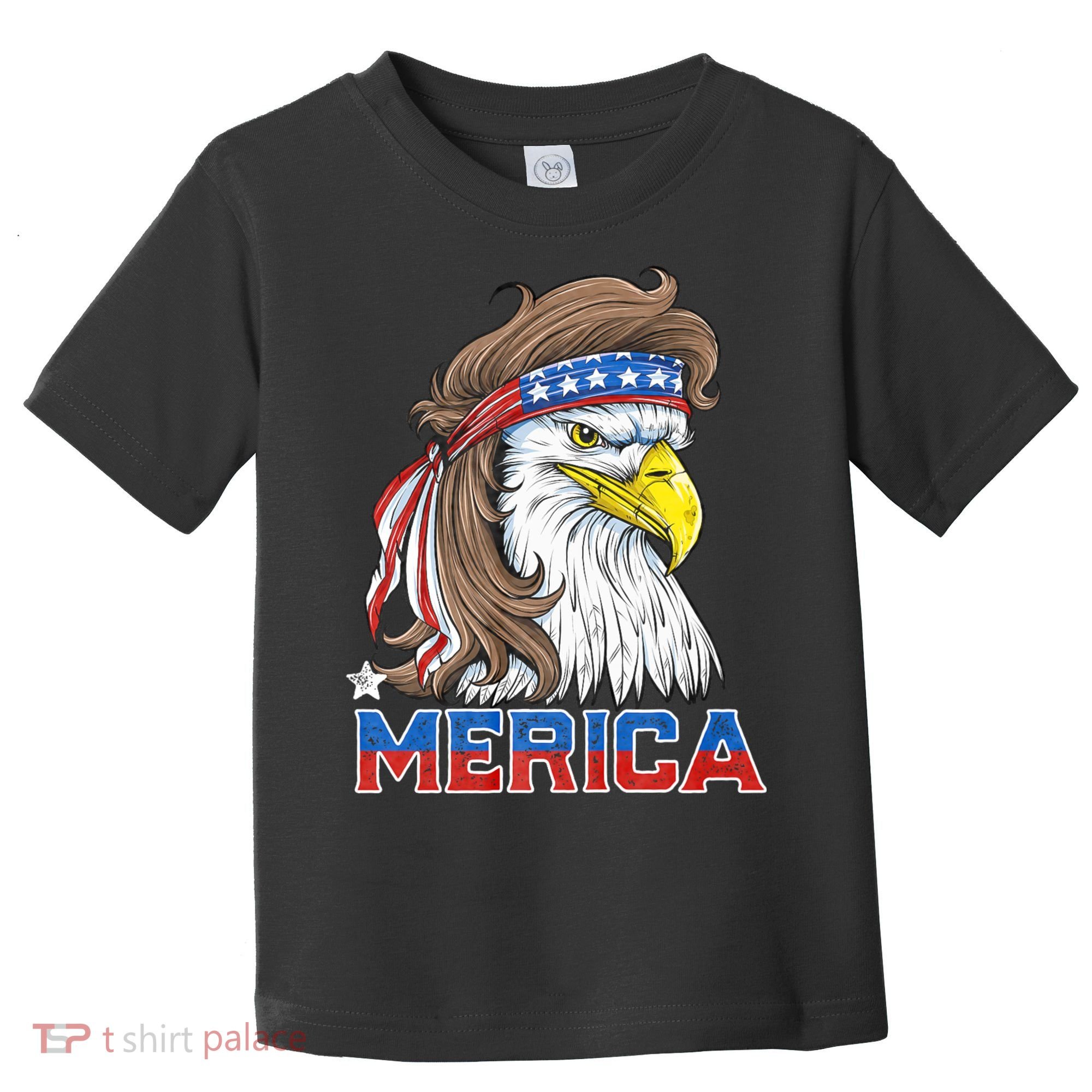 Merica Eagle Mullet 4th Of July American Flag Usa Toddler T-Shirt
