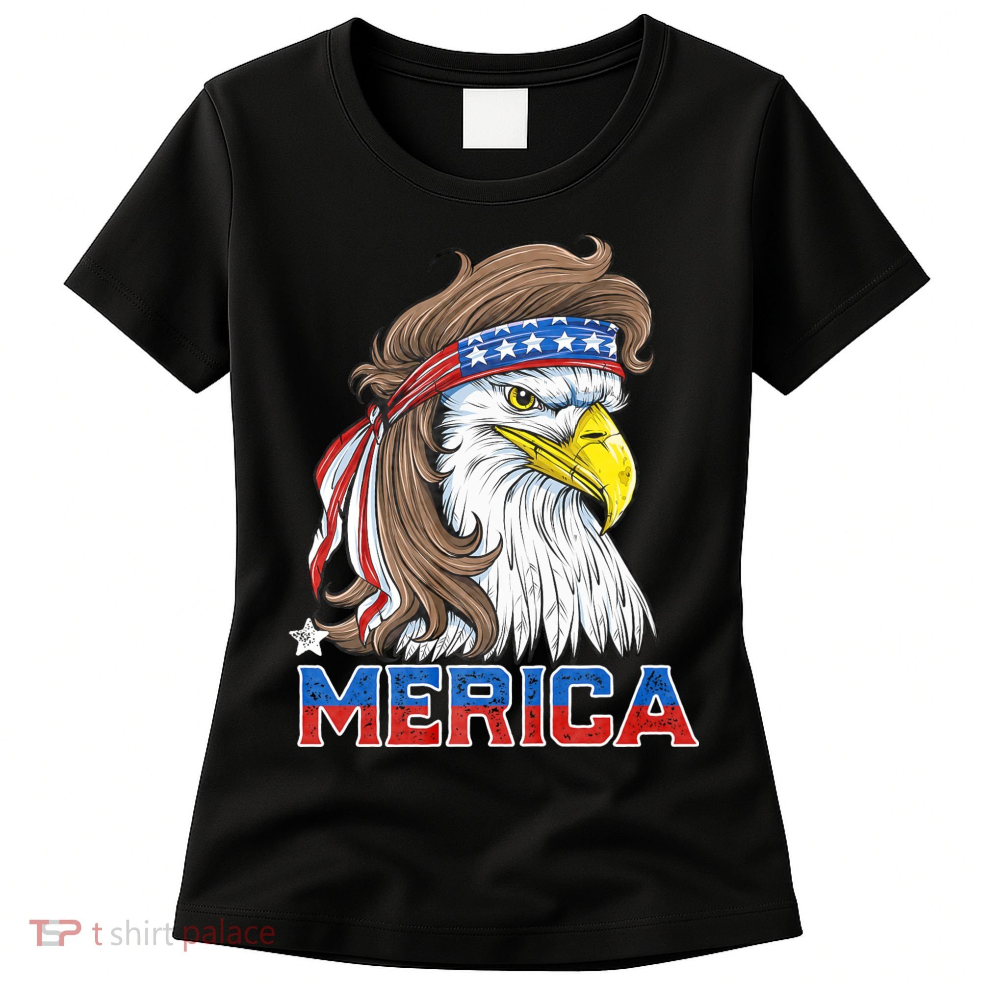 Merica Eagle Mullet 4th Of July American Flag Usa Women's T-Shirt