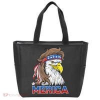 Merica Eagle Mullet 4th Of July American Flag Usa Tote Bag thumb 0