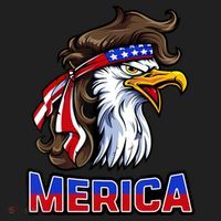 Merica Eagle Mullet 4th Of July American Flag Women's Sweatshirt thumb 2