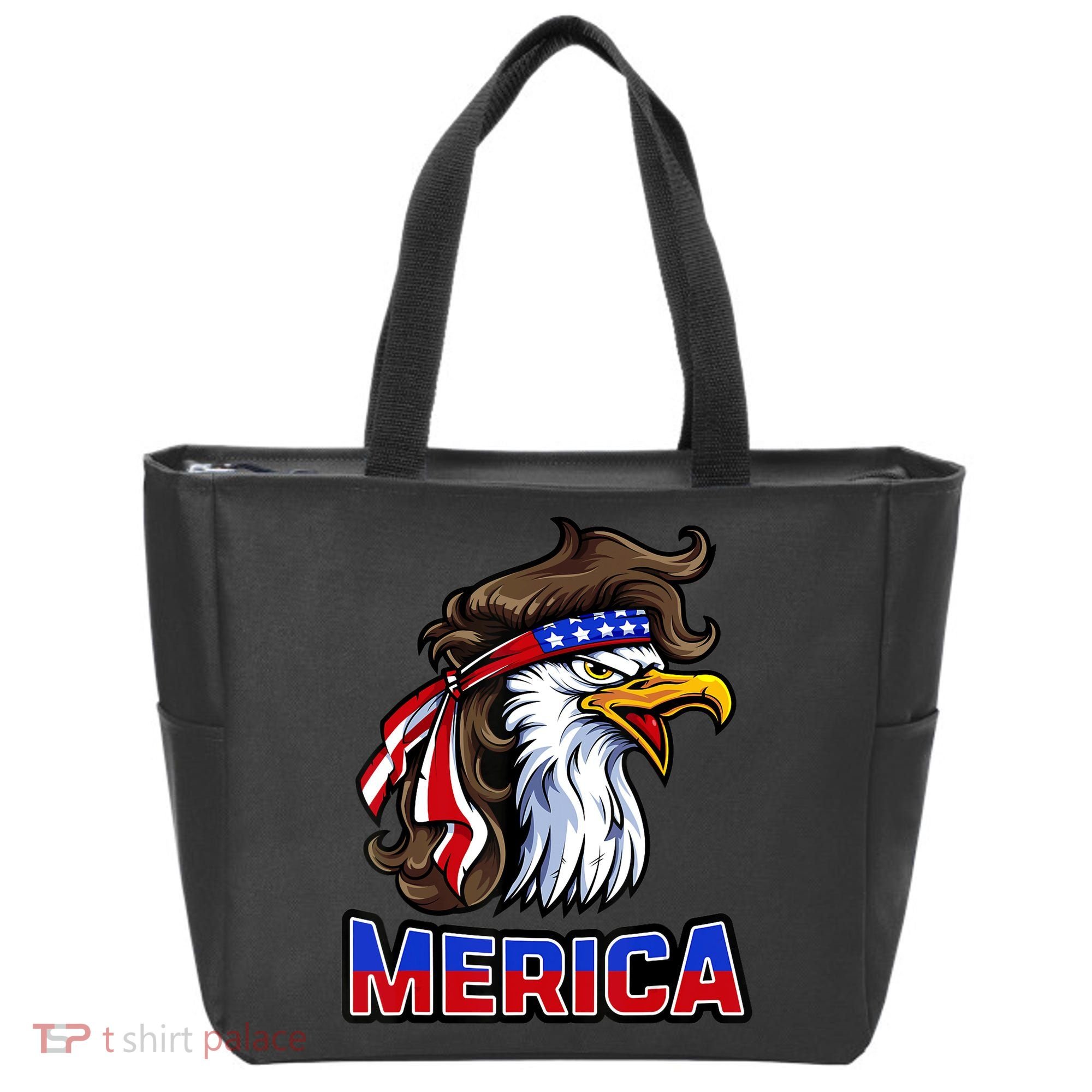 Merica Eagle Mullet 4th Of July American Flag Tote Bag