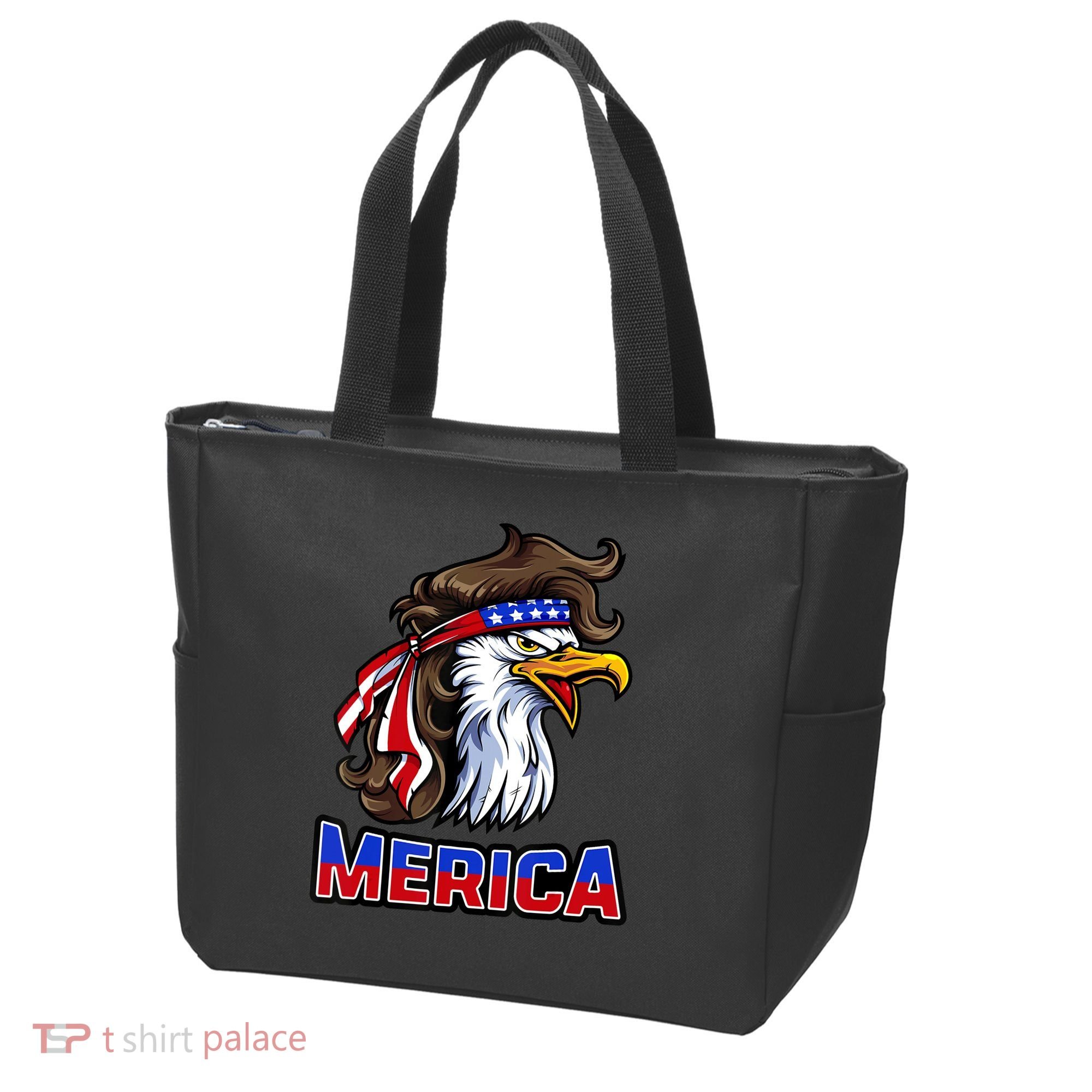 Merica Eagle Mullet 4th Of July American Flag Tote Bag