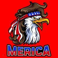 Merica Eagle Mullet 4th Of July American Flag Santa Hat thumb 1