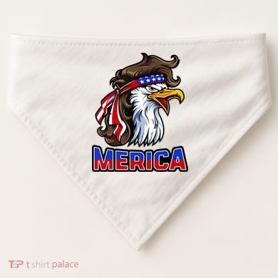 Merica Eagle Mullet 4th Of July American Flag USA-Made Doggie Bandana
