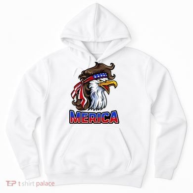 Merica Eagle Mullet 4th Of July American Flag Hoodie