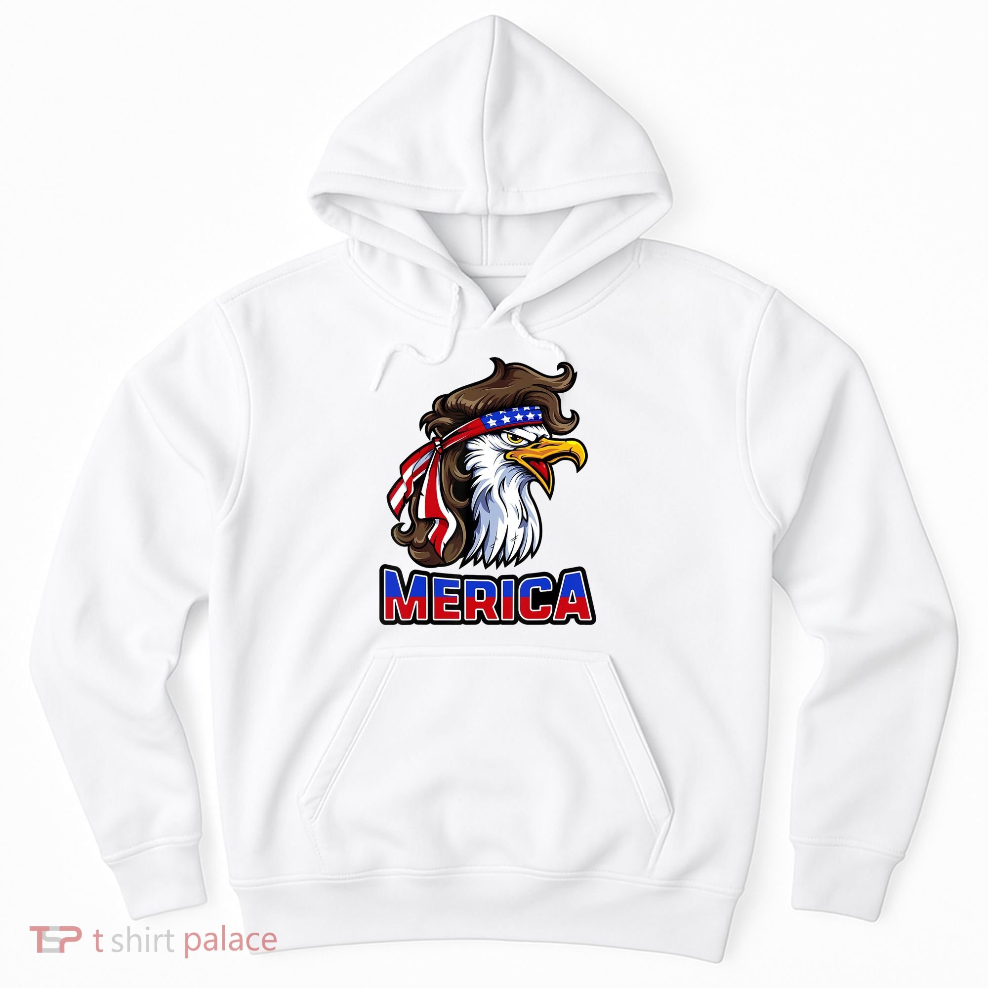 Merica Eagle Mullet 4th Of July American Flag Hoodie