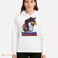 Merica Eagle Mullet 4th Of July American Flag Hoodie thumb 5