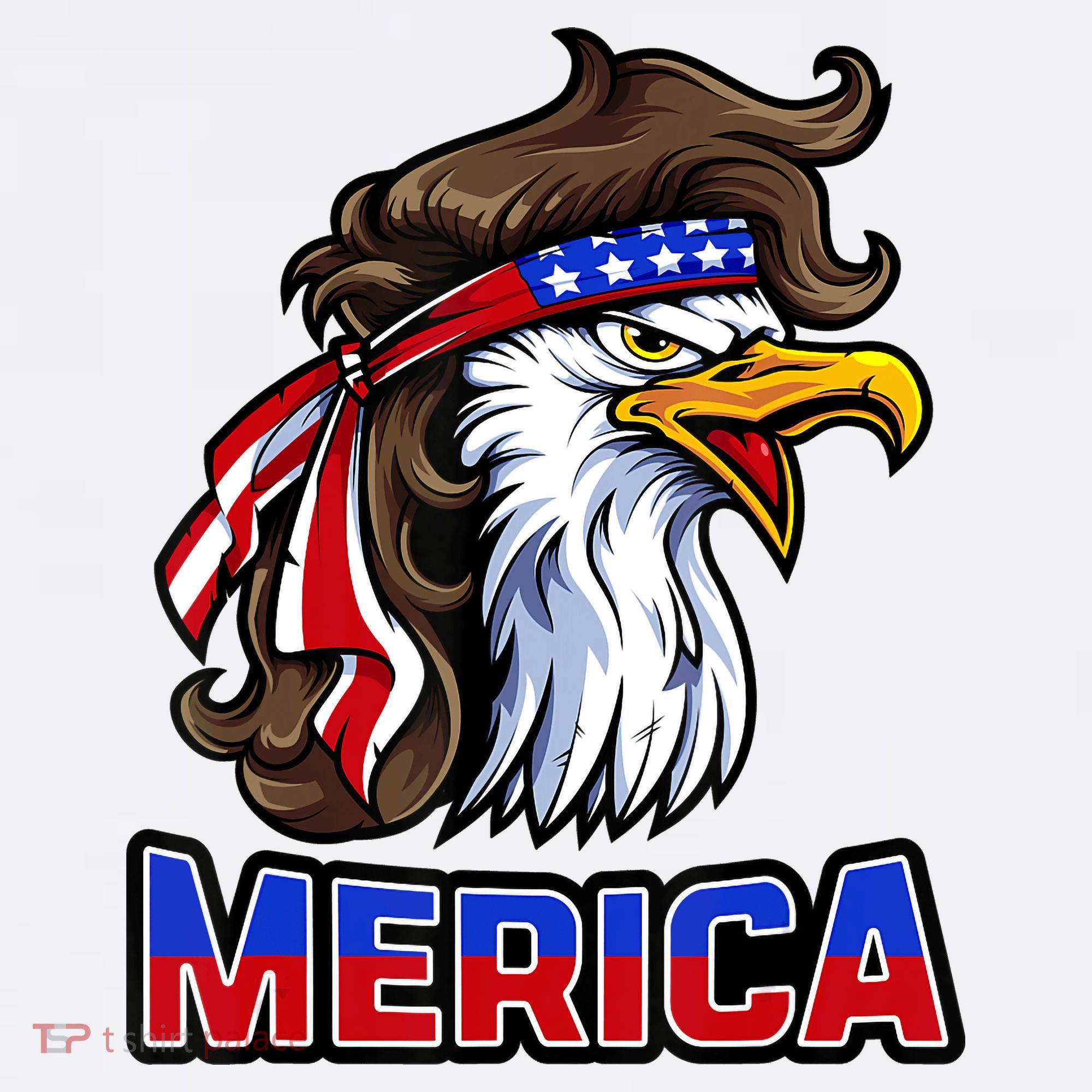 Merica Eagle Mullet 4th Of July American Flag Beanie