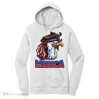 Merica Eagle Mullet 4th Of July American Flag Women's Hoodie thumb 0