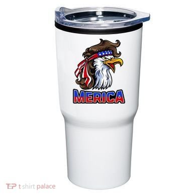 Merica Eagle Mullet 4th Of July American Flag Tumbler
