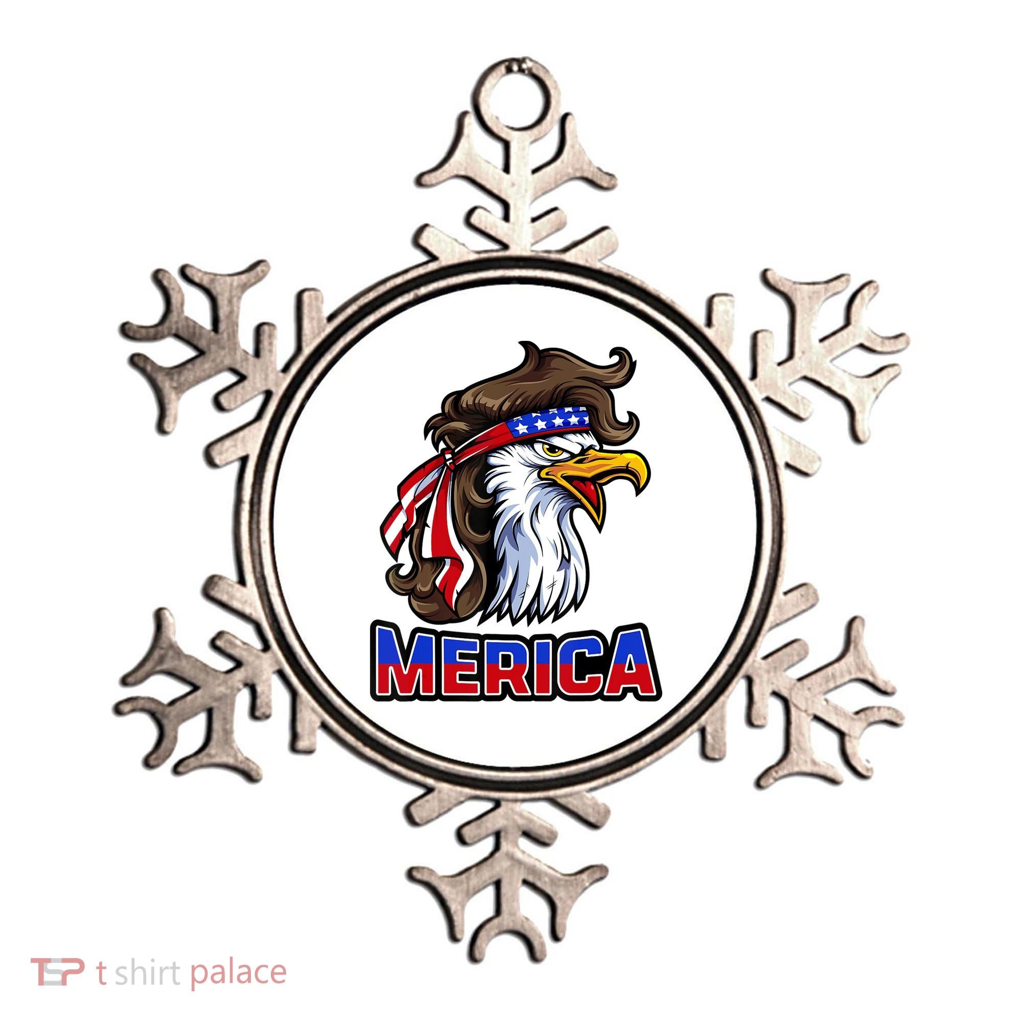 Merica Eagle Mullet 4th Of July American Flag Ornament