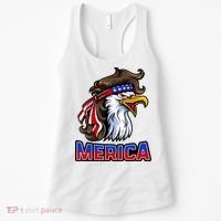 Merica Eagle Mullet 4th Of July American Flag Women's Tank Top thumb 0