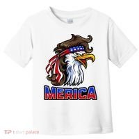 Merica Eagle Mullet 4th Of July American Flag Toddler T-Shirt thumb 0