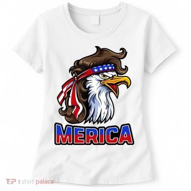 Merica Eagle Mullet 4th Of July American Flag Women's T-Shirt