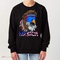Merica Eagle Mullet Shirt American Flag USA Men 4th Of July Women's Sweatshirt thumb 0