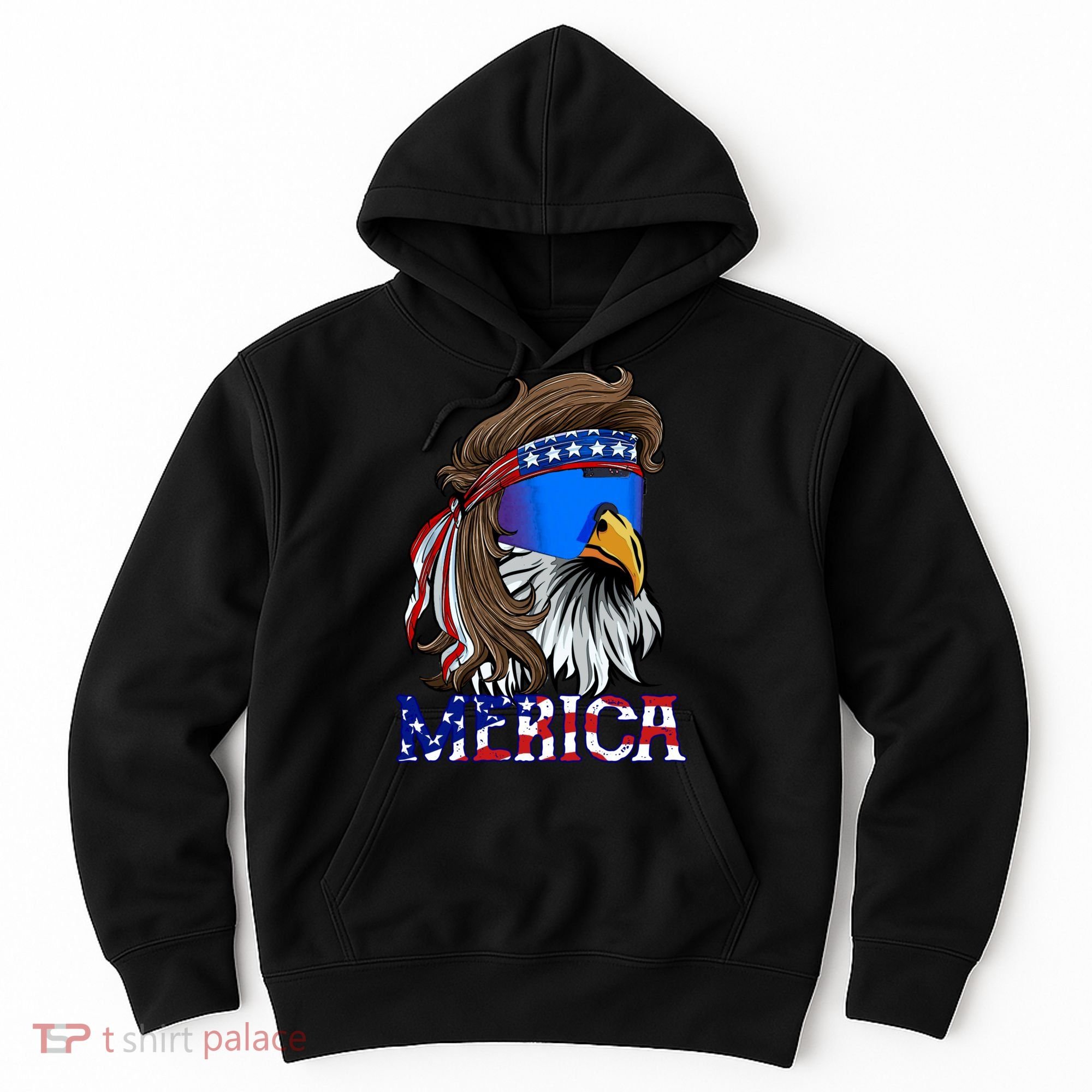 Merica Eagle Mullet Shirt American Flag USA Men 4th Of July Hoodie