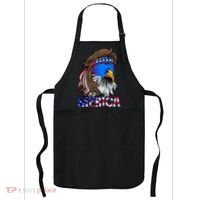 Merica Eagle Mullet Shirt American Flag USA Men 4th Of July Apron thumb 0