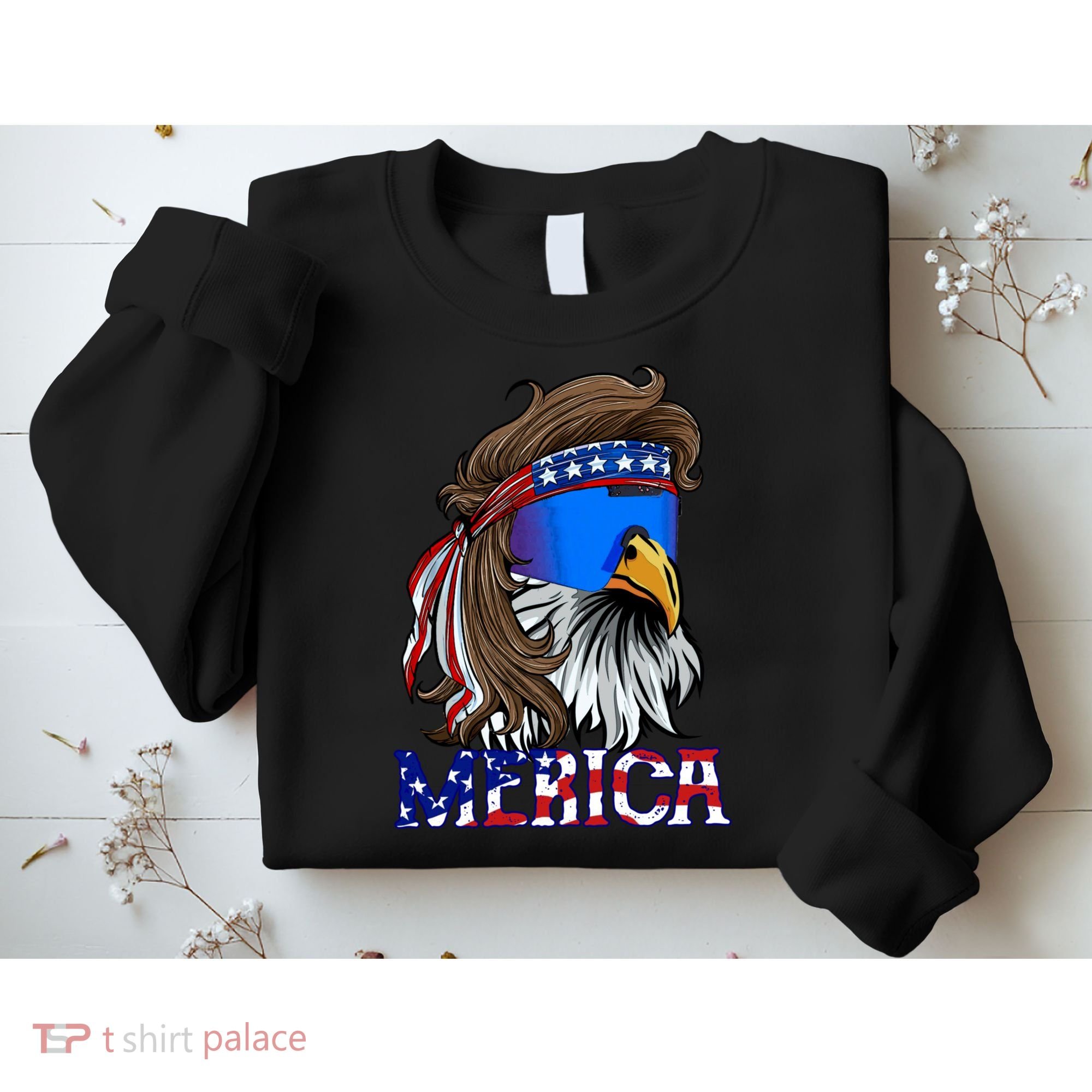 Merica Eagle Mullet Shirt American Flag USA Men 4th Of July Sweatshirt