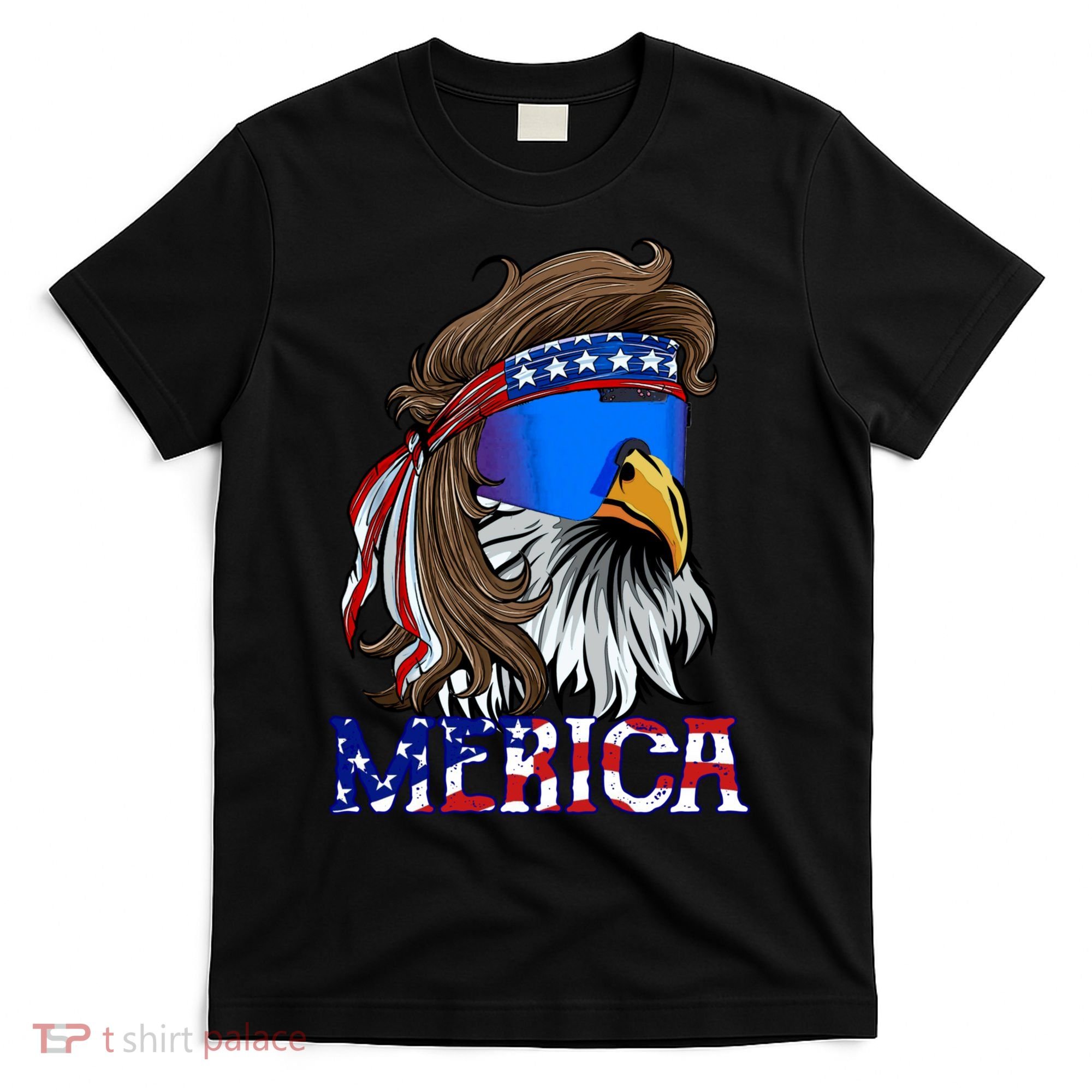 Merica Eagle Mullet Shirt American Flag USA Men 4th Of July T-Shirt