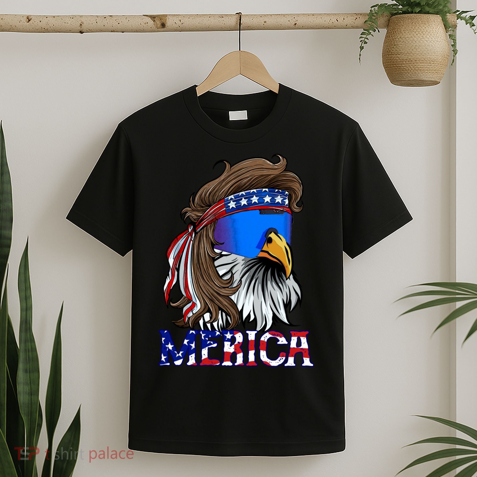 Merica Eagle Mullet Shirt American Flag USA Men 4th Of July T-Shirt